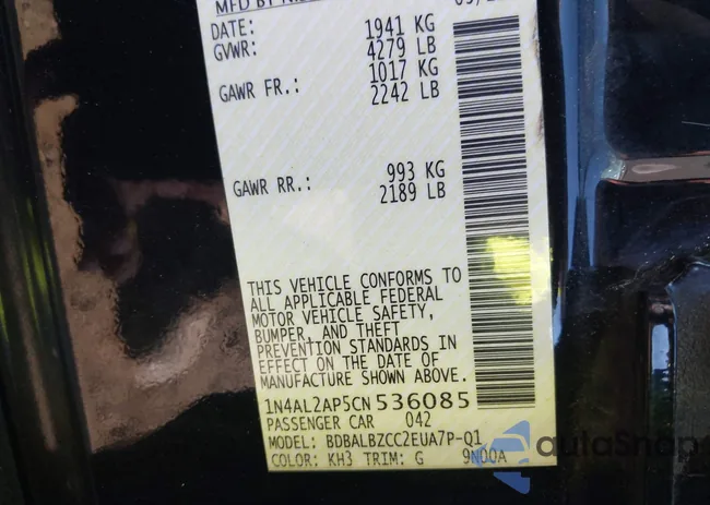 1N4AL2AP5CN536085: 43338451