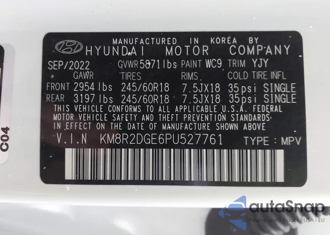 KM8R2DGE6PU527761: 43338468