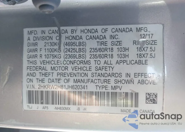 2HKRW2H81JH620341: 43338526