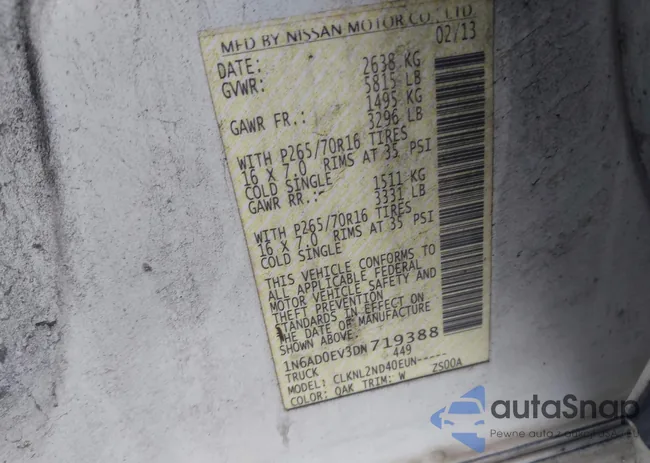 1N6AD0EV3DN719388: 43338540