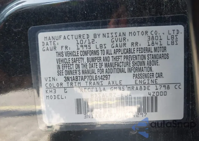 3N1AB7AP7DL614297: 43338550