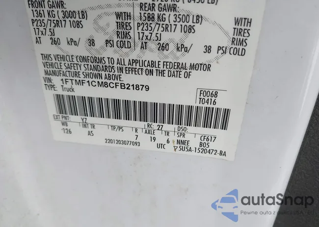 1FTMF1CM8CFB21879: 43338573