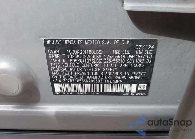 3CZRZ1H53SM709583: 43338665