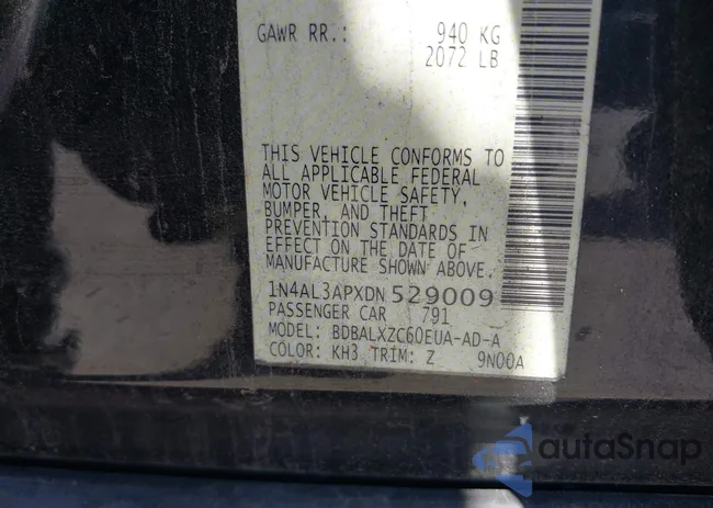 1N4AL3APXDN529009: 43339868