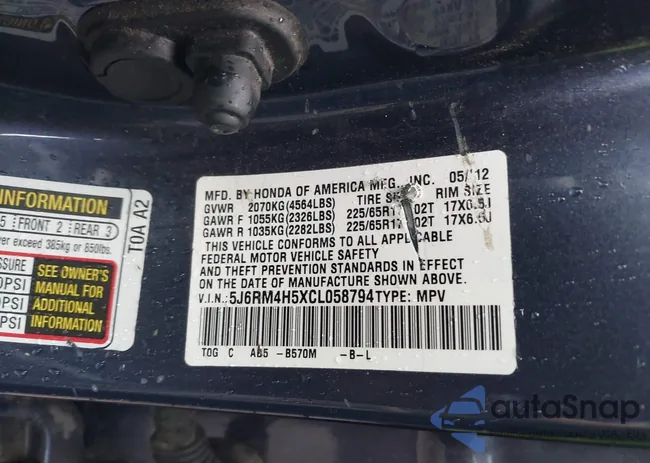 5J6RM4H5XCL058794: 43339890