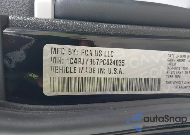 1C4RJYB67PC624035: 43339909