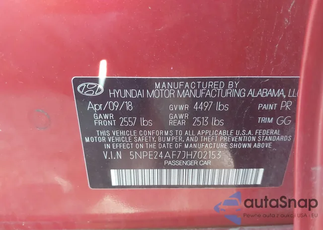 5NPE24AF7JH702153: 43339969