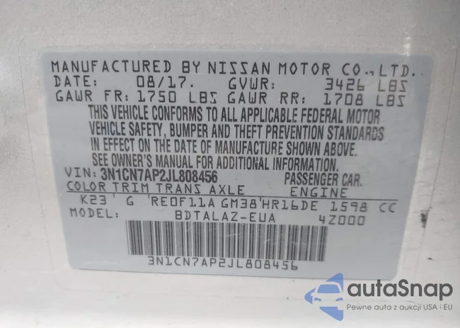 3N1CN7AP2JL808456: 43339983