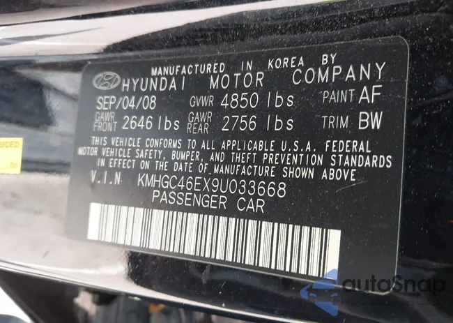 KMHGC46EX9U033668: 43340127