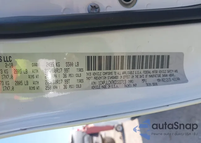 1C4PJLCX7KD122713: 43340238