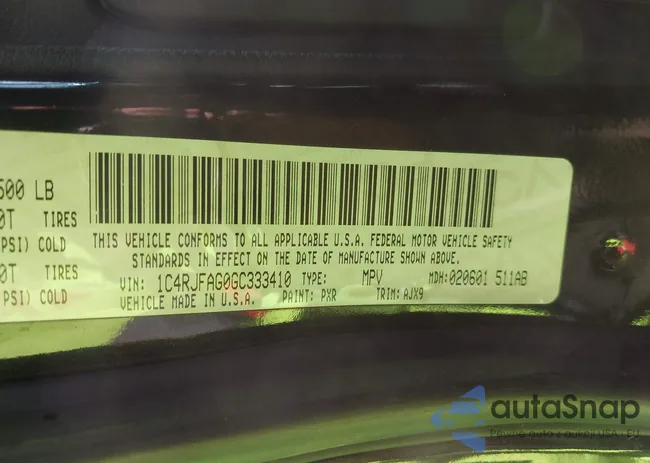 1C4RJFAG0GC333410: 43339643