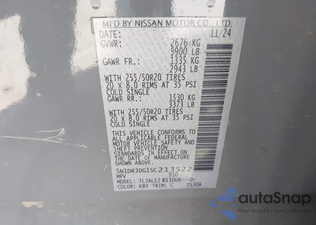 5N1DR3DG1SC213522: 43340738