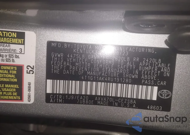 4T1G11AK4RU191280: 43340794