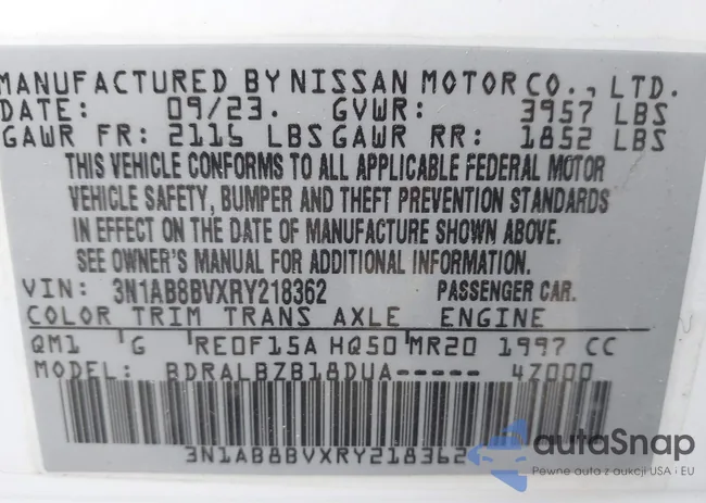 3N1AB8BVXRY218362: 43340881