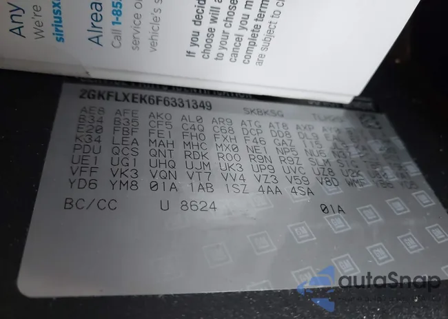 2GKFLXEK6F6331349: 43340887