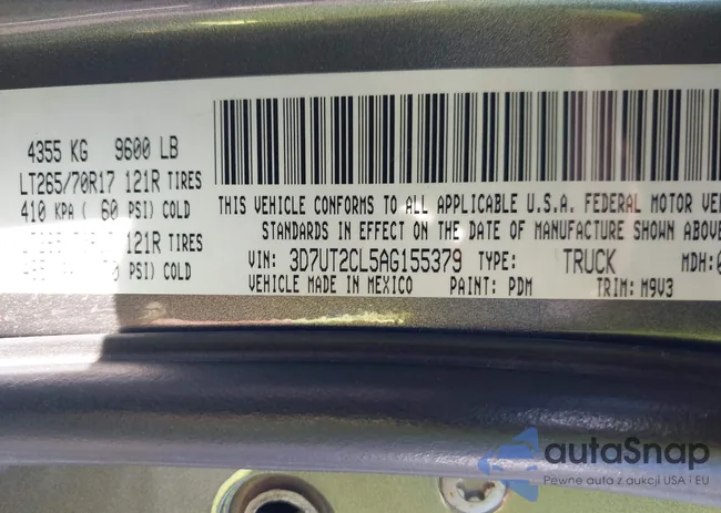 3D7UT2CL5AG155379: 43340900