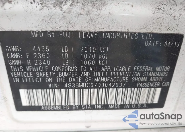 4S3BMBC67D3042937: 43340952