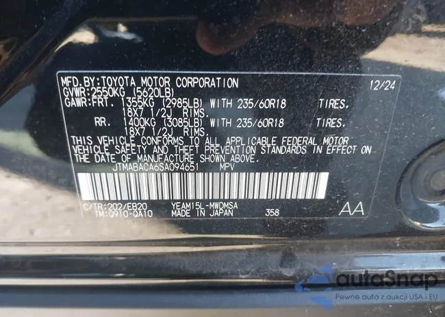 JTMABACA6SA094651: 43340971