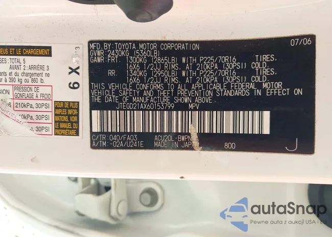 JTEGD21AX60153799: 43340987