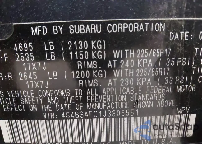 4S4BSAFC1J3306551: 43341059