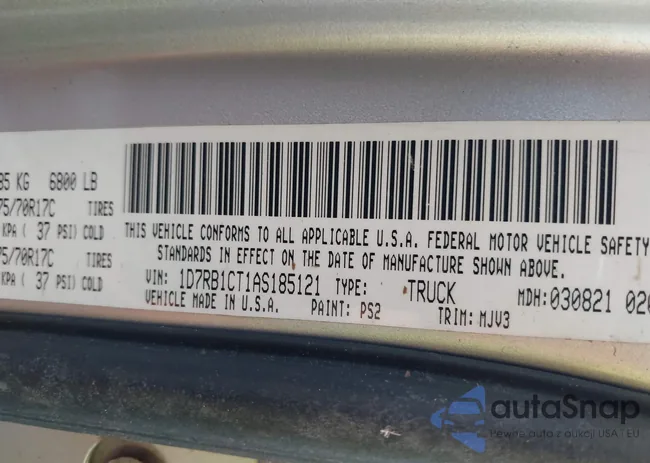 1D7RB1CT1AS185121: 43341254