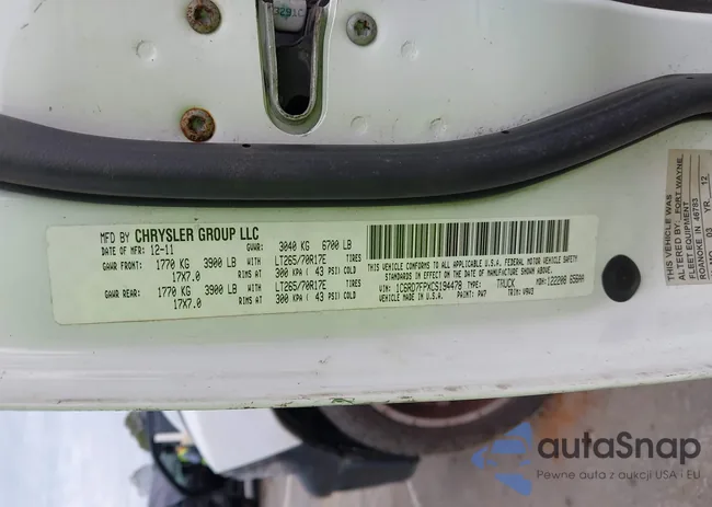 1C6RD7FPXCS194478: 43340370