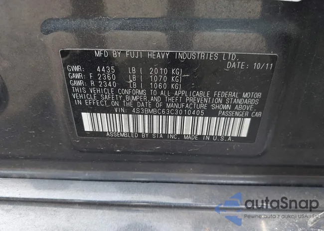 4S3BMBC63C3010405: 43340626