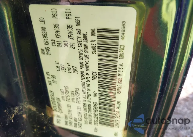 1B7GL22X6YS638460: 43342011