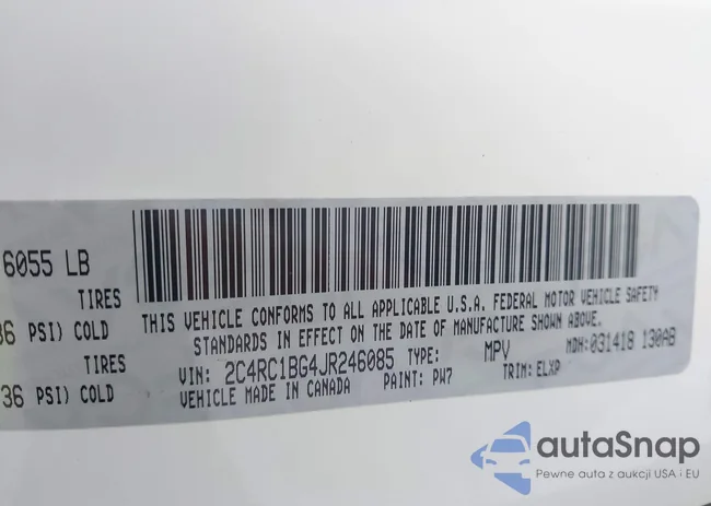 2C4RC1BG4JR246085: 43342029