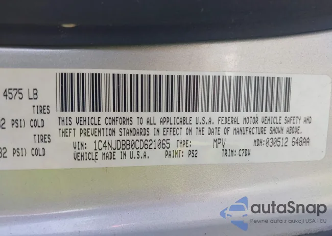 1C4NJDBB0CD621065: 43342091