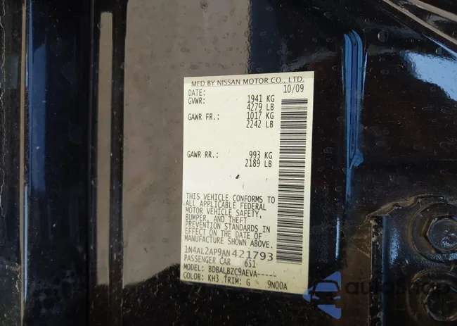 1N4AL2AP9AN421793: 43341340