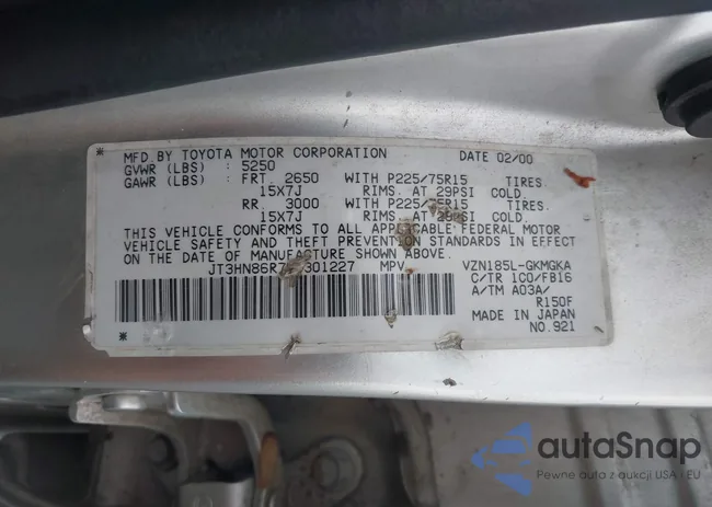 JT3HN86R7Y0301227: 43341483