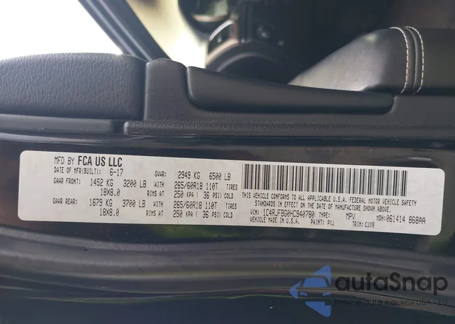 1C4RJFBG0HC940780: 43341587