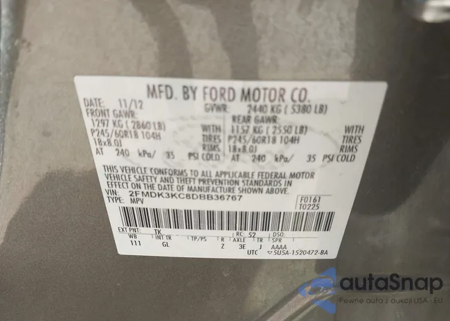 2FMDK3KC8DBB36767: 43342730