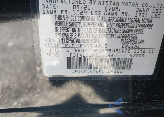 3N1CP5CV8ML504501: 43342791