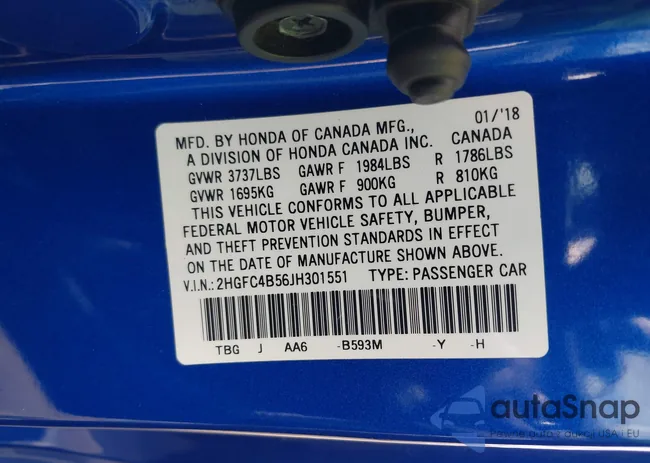 2HGFC4B56JH301551: 43342800