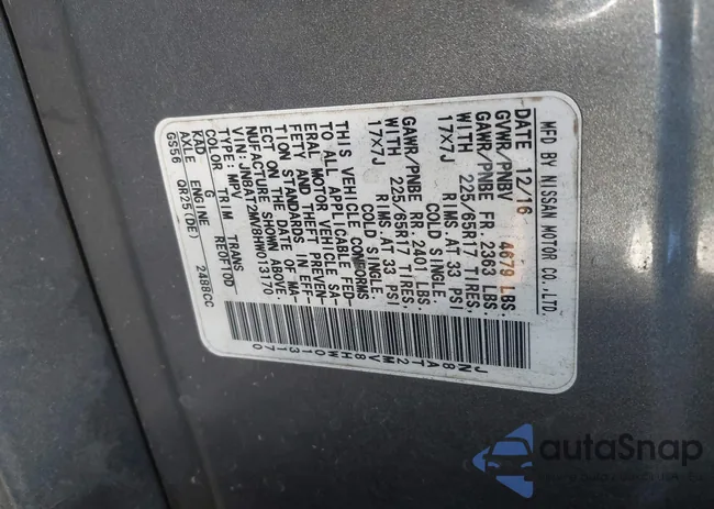 JN8AT2MV8HW013170: 43342893