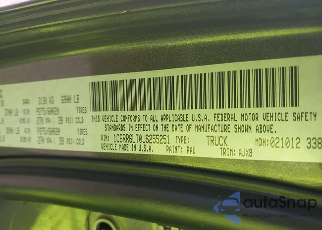 1C6RR6LT0JS255251: 43342907