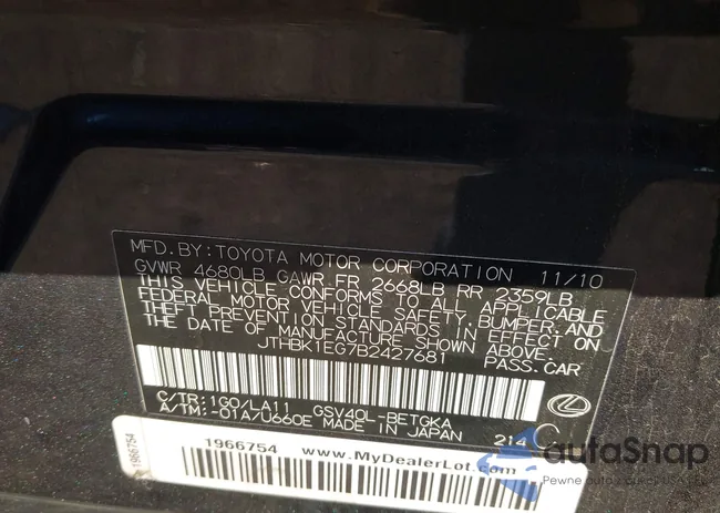 JTHBK1EG7B2427681: 43343014