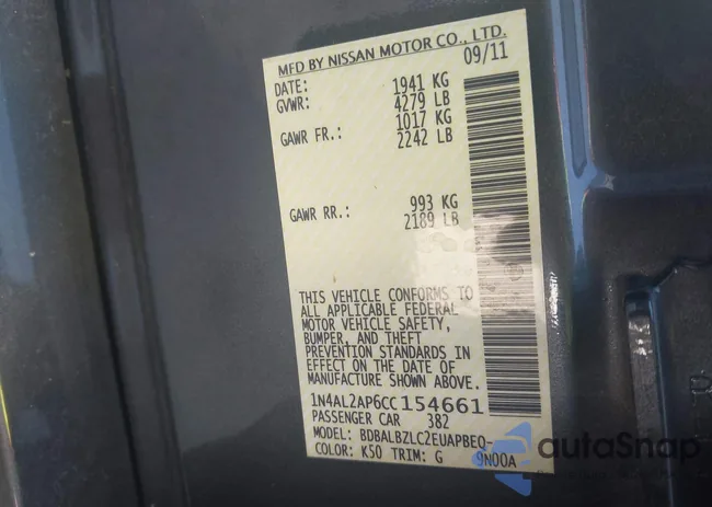 1N4AL2AP6CC154661: 43343160