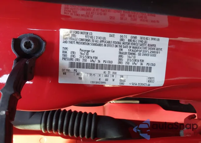 1FADP3F25FL298081: 43343170