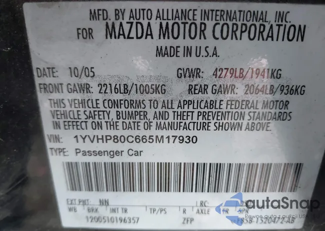 1YVHP80C665M17930: 43343210