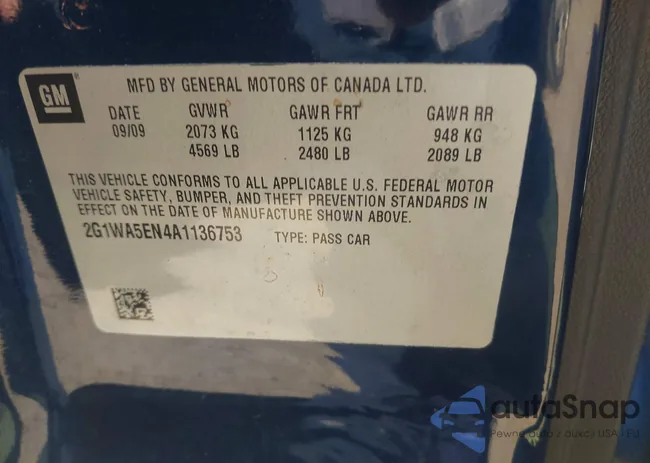 2G1WA5EN4A1136753: 43343209