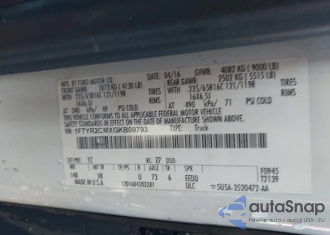 1FTYR2CMXGKB09793: 43343232