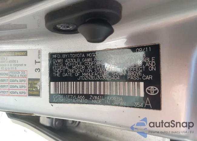 JTDZN3EU3C3025404: 43343267