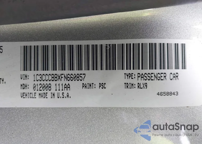 1C3CCCBBXFN660857: 43343273