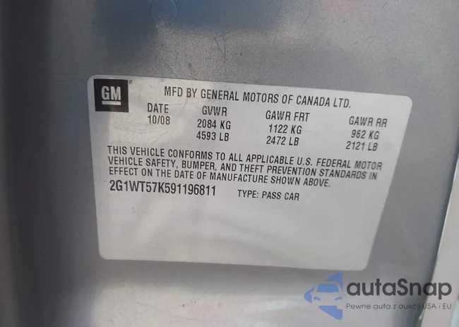 2G1WT57K591196811: 43342289