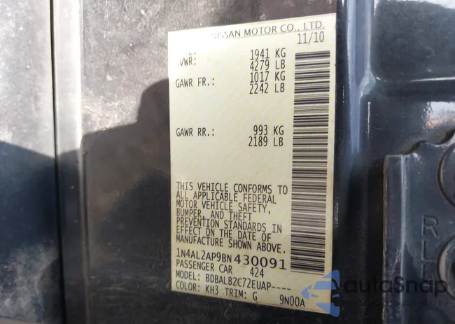 1N4AL2AP9BN430091: 43342497