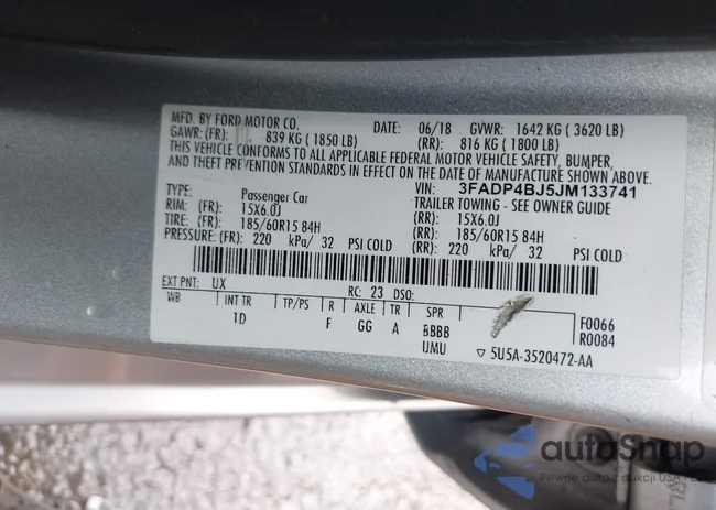 3FADP4BJ5JM133741: 43342524