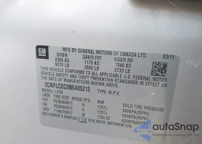 2CNFLCEC8B6405213: 43342528